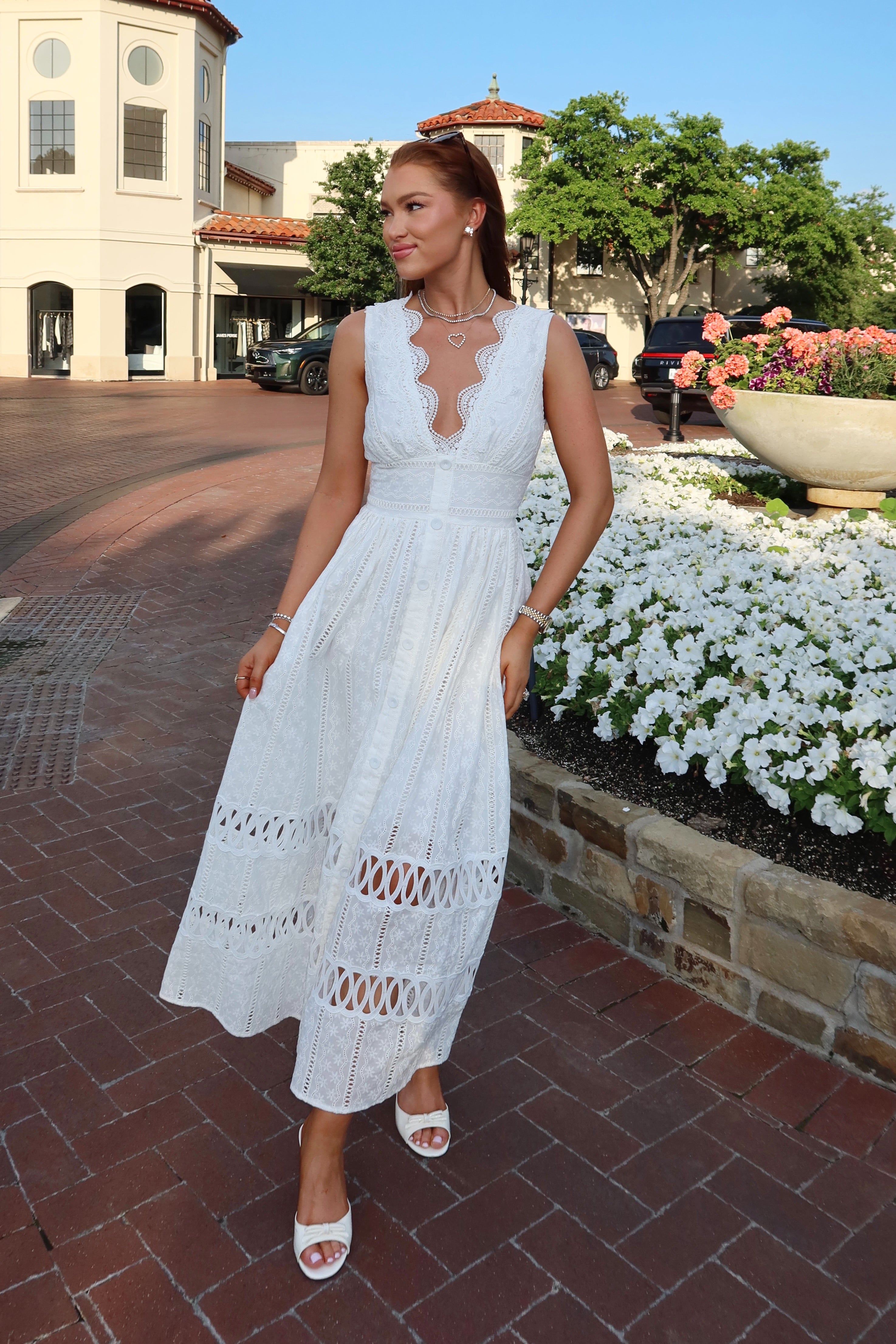 Nantucket Eyelet Lace Maxi Dress