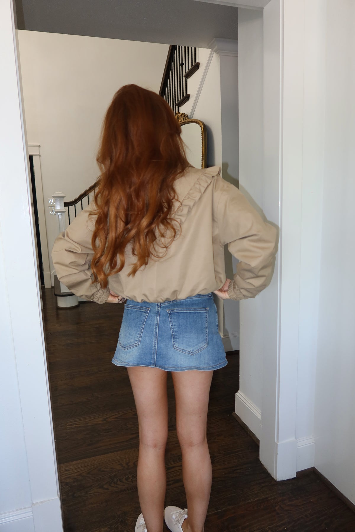 Romy Ruffle Funnel Neck Zip Jacket