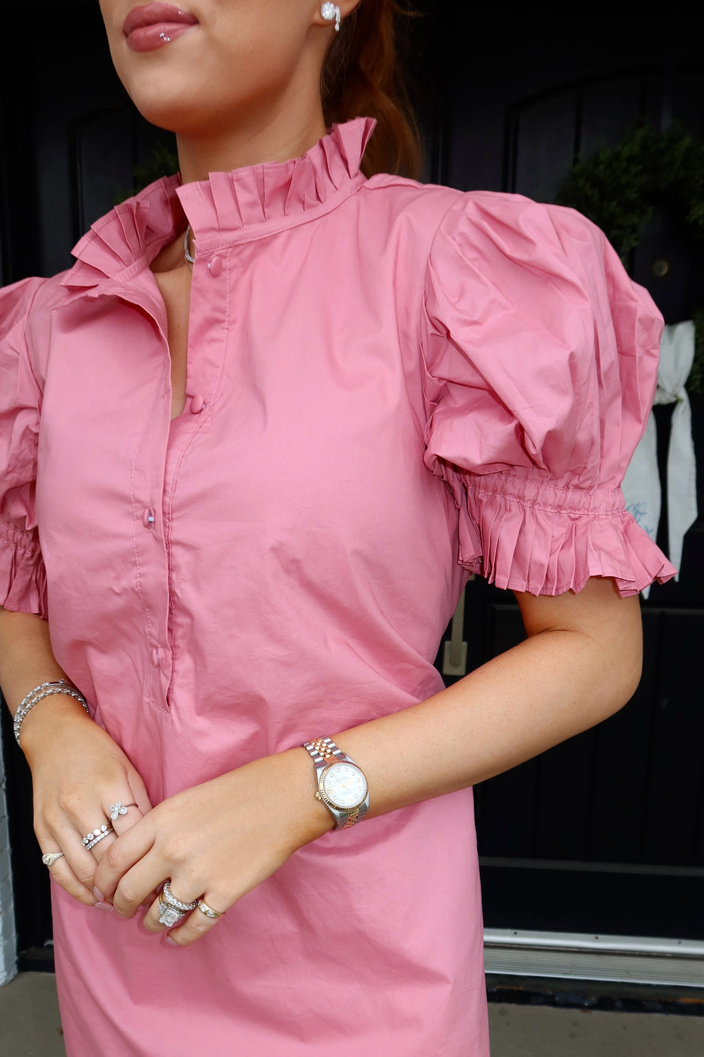 Kate Puff Sleeve Poplin Dress (RESTOCK)