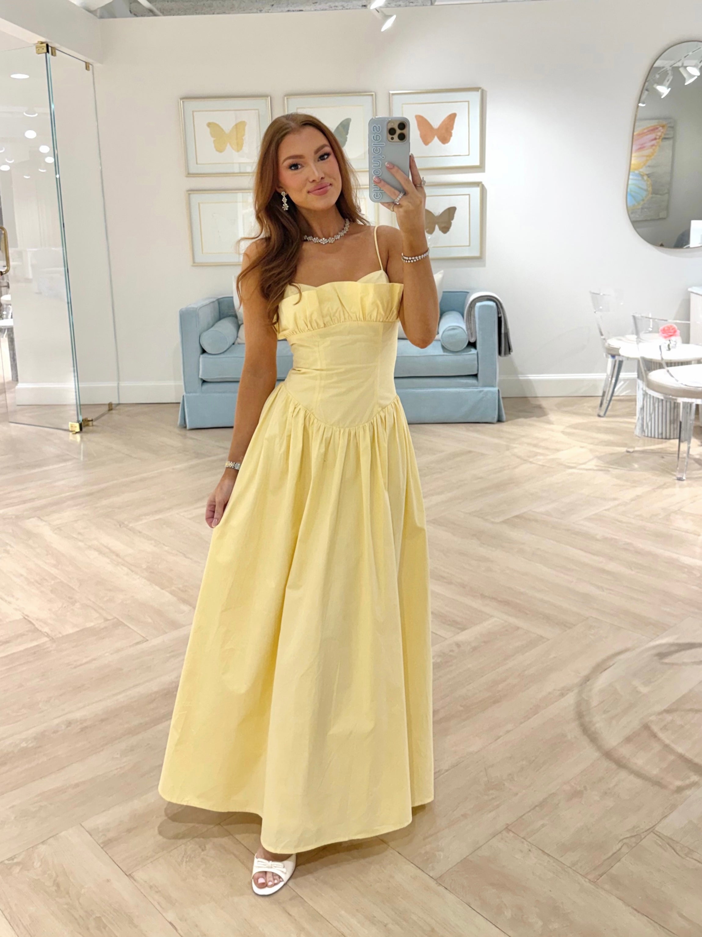Buttercream Ruffle Maxi Dress