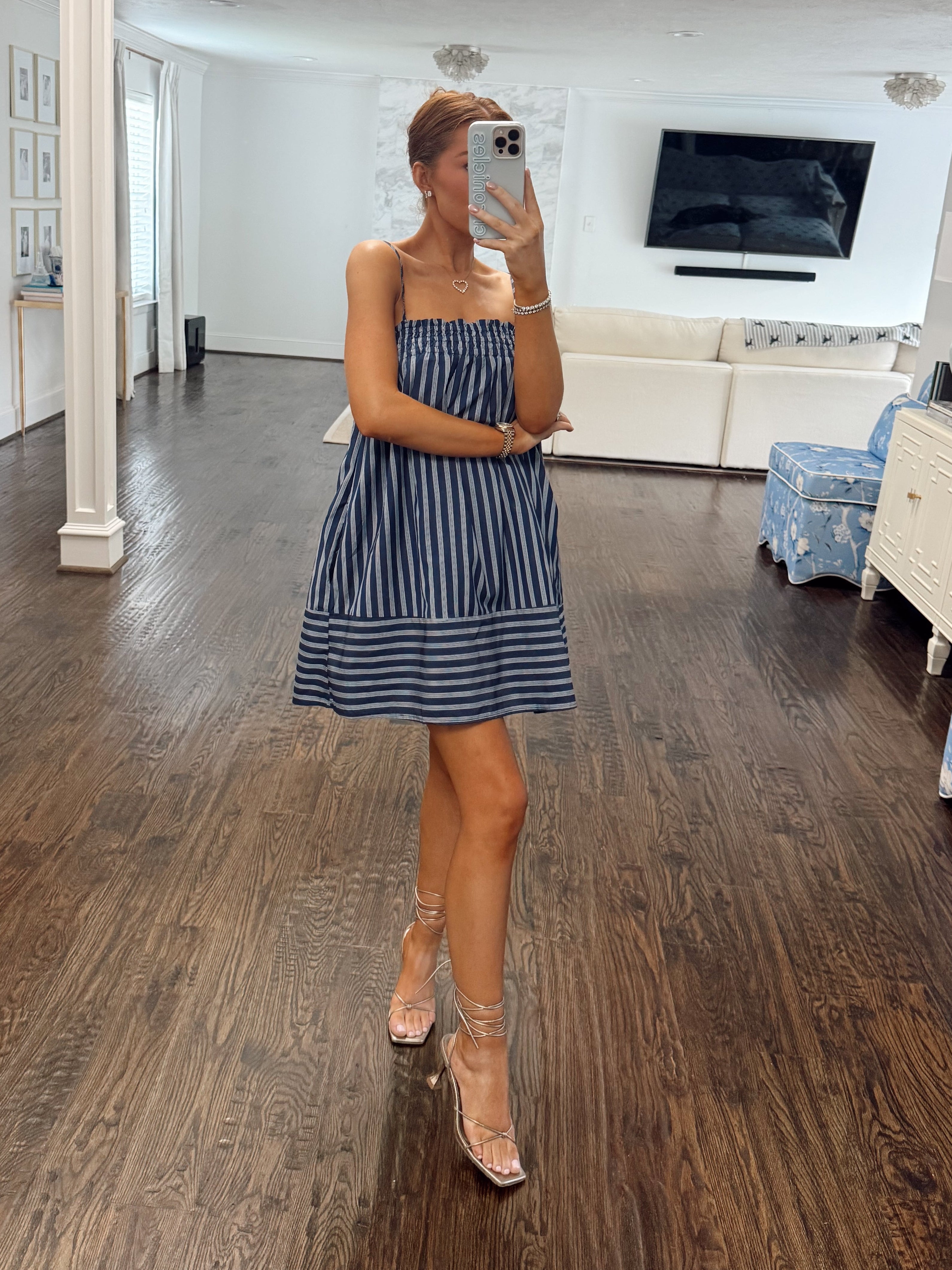 Liberty Blue Hue Stripe Dress