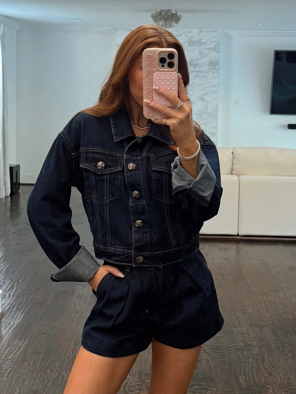 Rowen Denim Jacket & Shorts Set