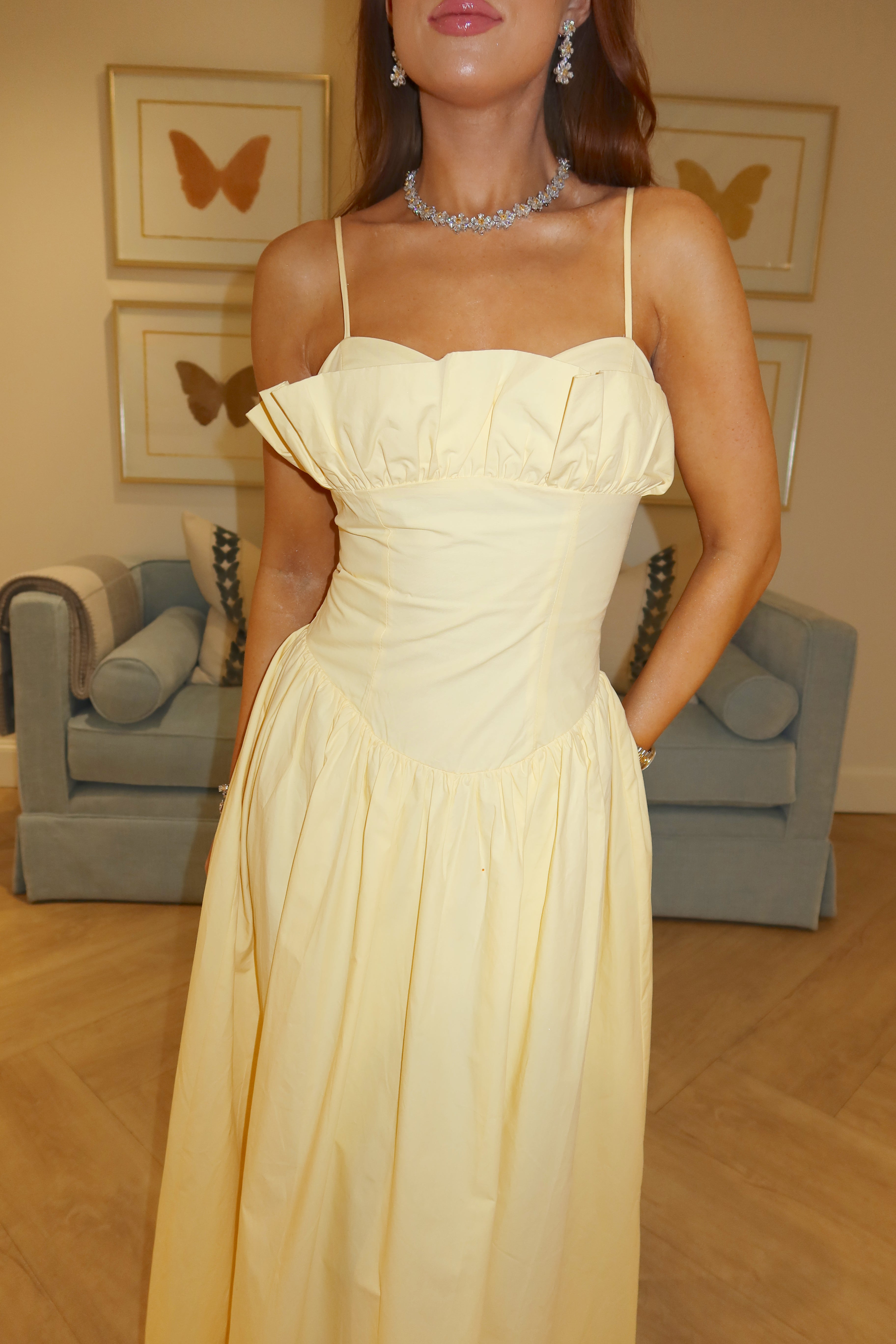 Buttercream Ruffle Maxi Dress