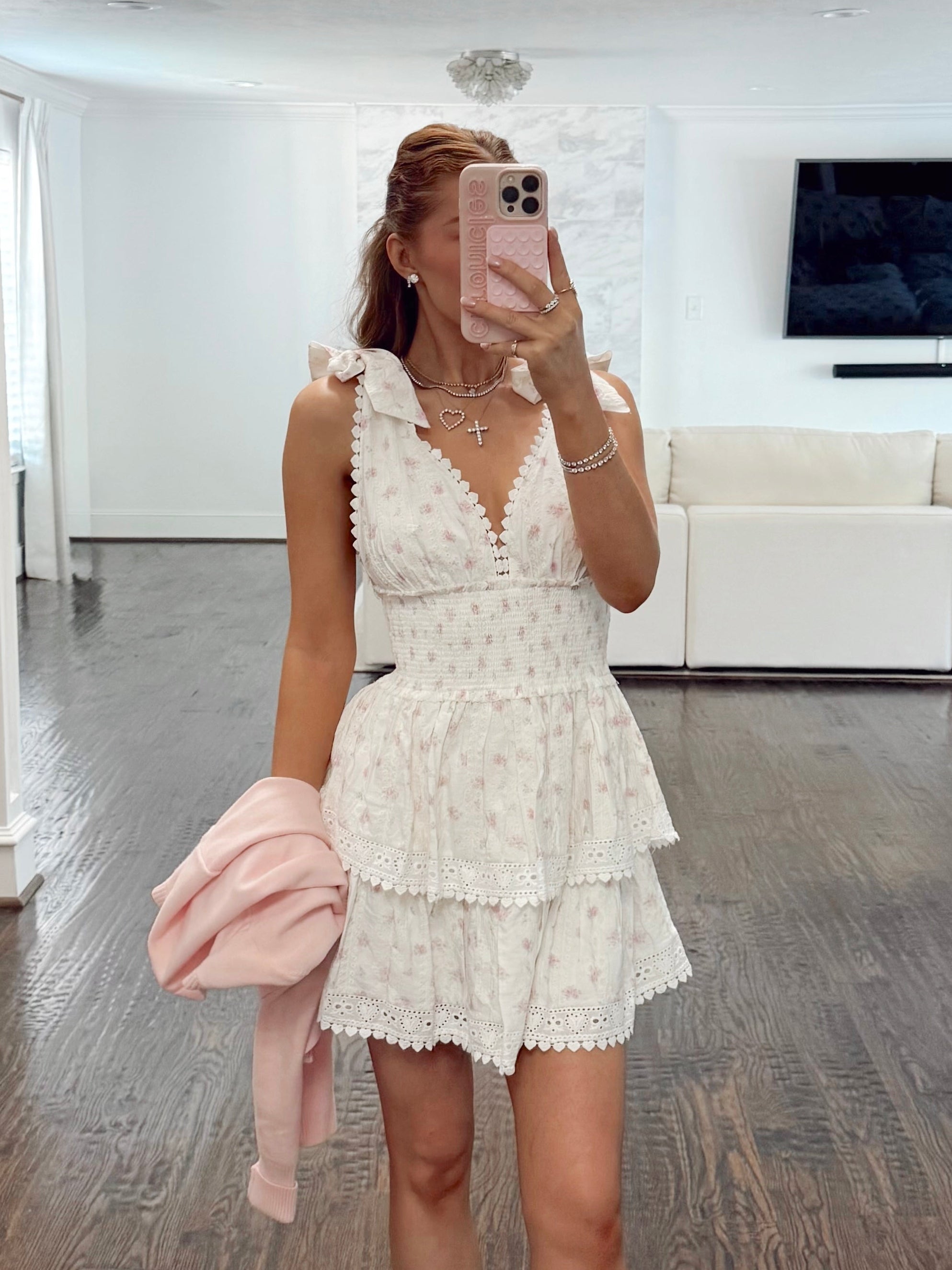 Fancy Floral Tiered Dress