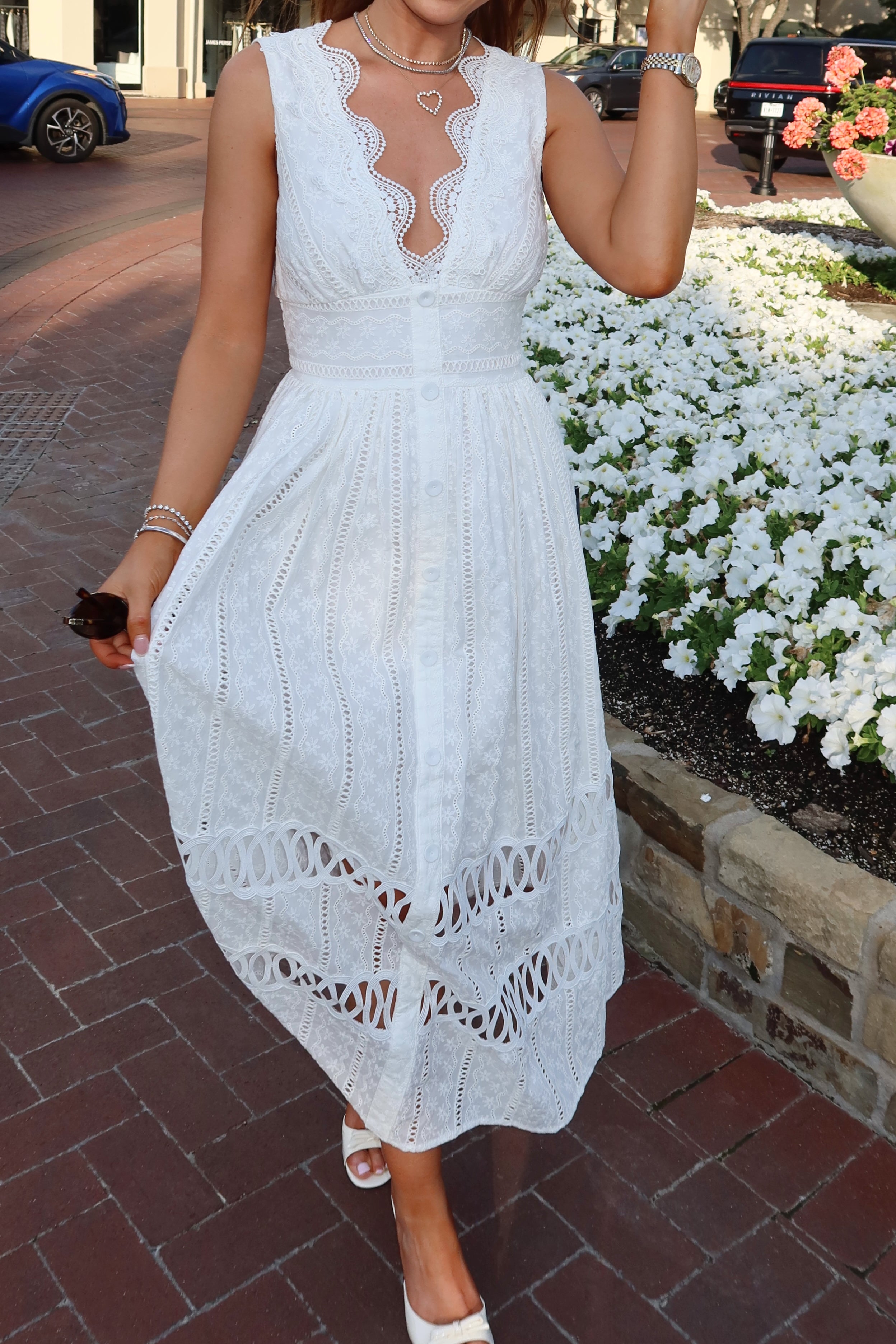 Nantucket Eyelet Lace Maxi Dress