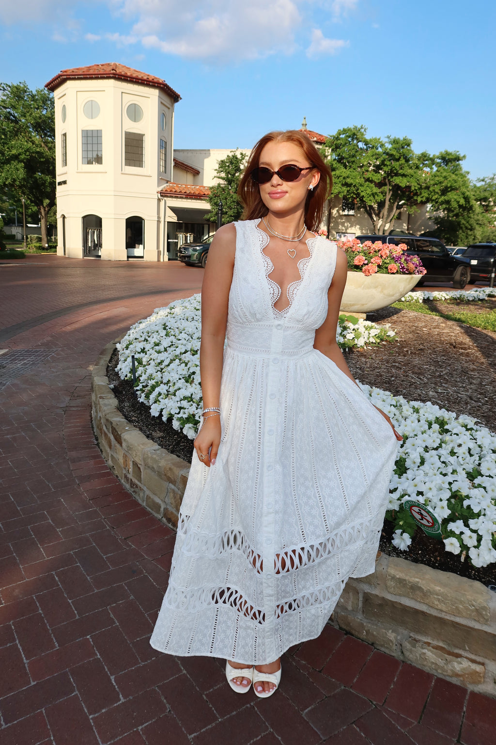 Nantucket Eyelet Lace Maxi Dress