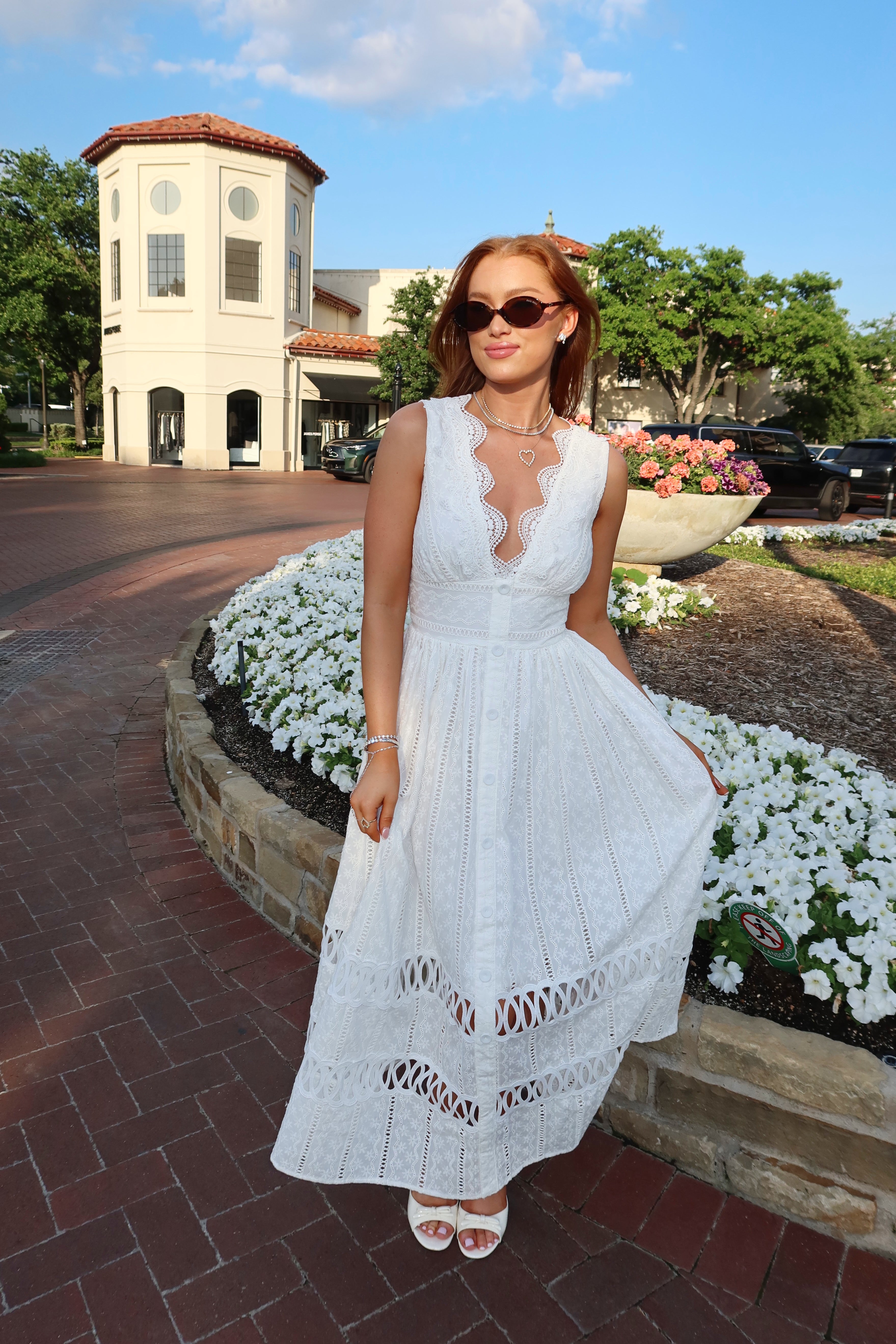 Nantucket Eyelet Lace Maxi Dress