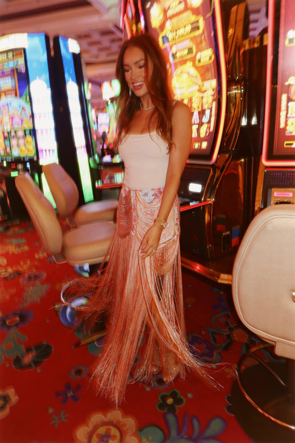 Wynn Draped Fringe Skort