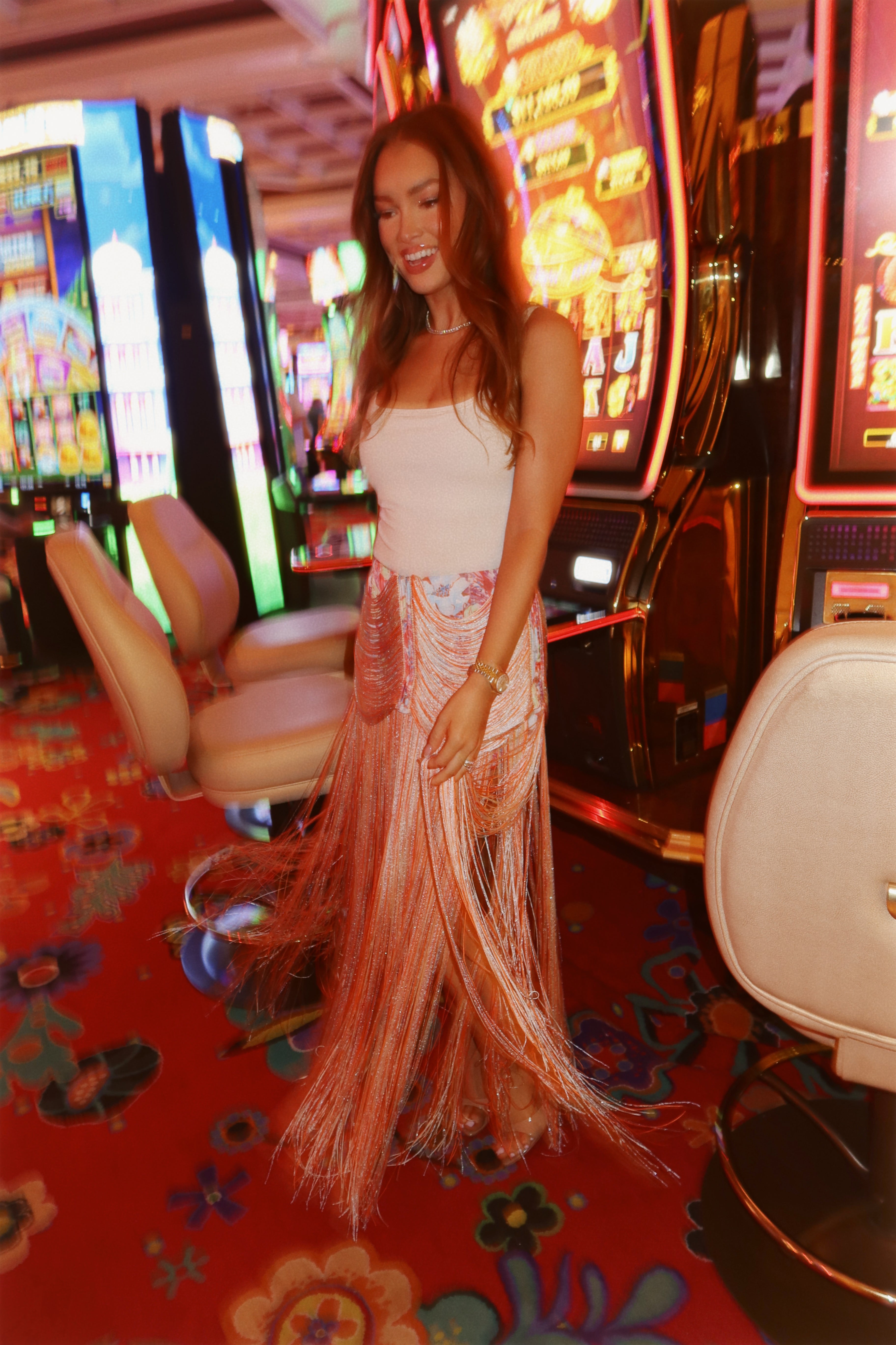 Wynn Draped Fringe Skort