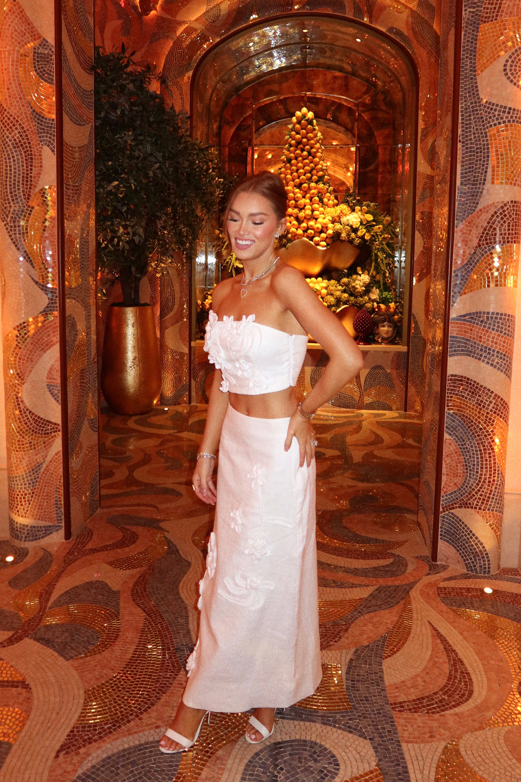 Fleur Crochet Flower Maxi Skirt Set
