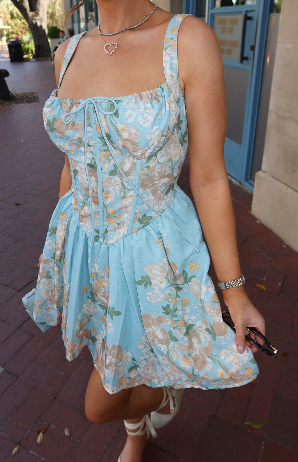 Bailee Floral Corset Back Mini Dress