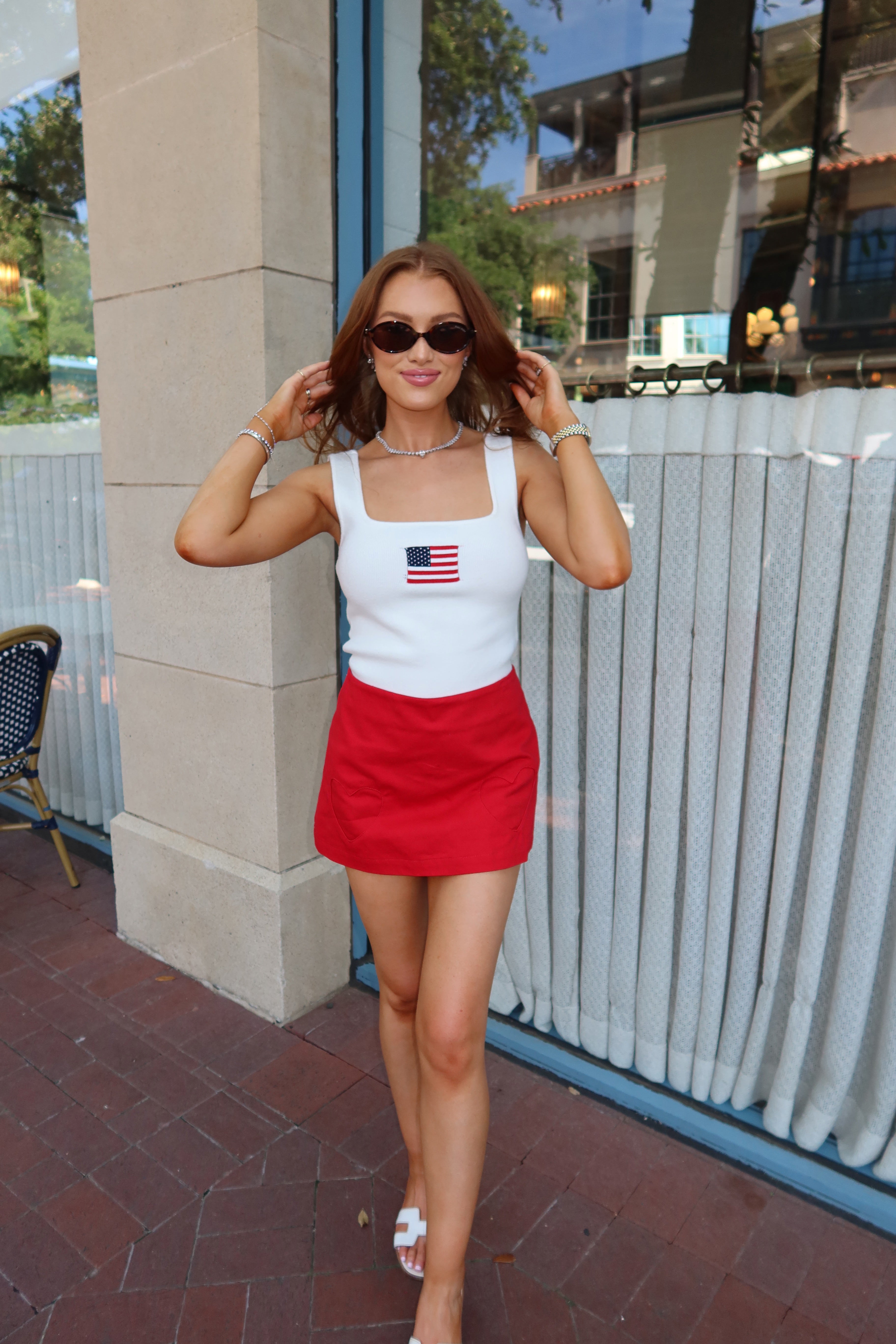 American Girl Knit Flag Tank