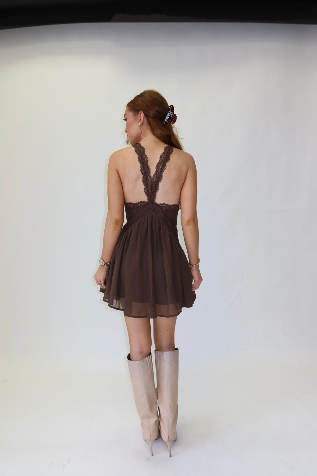 Lucy Lace Trim Mini Dress