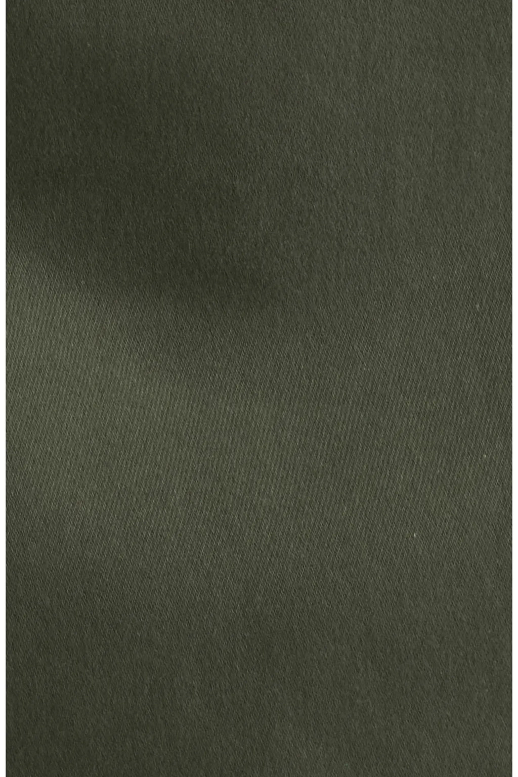 A close-up of a dark olive green textured fabric, showing a fine woven pattern.