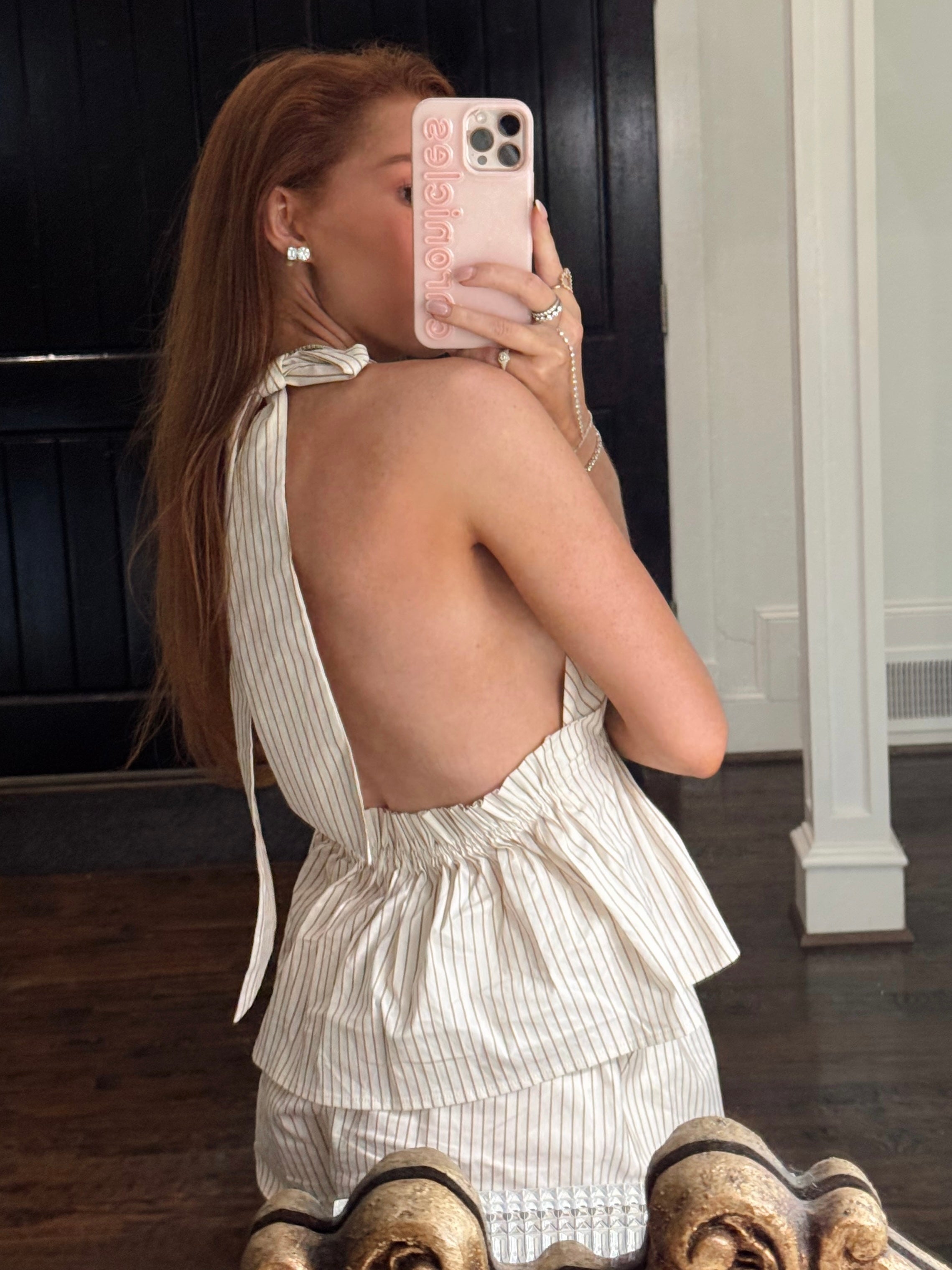 Savanna Stripe Halter & Shorts Set