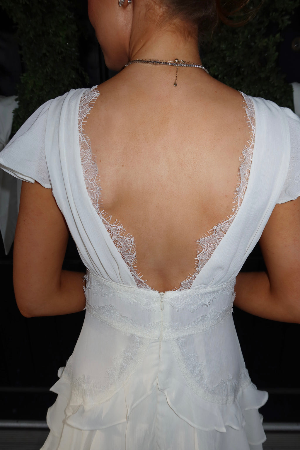 Vow To You Ivory Lace Mini Dress