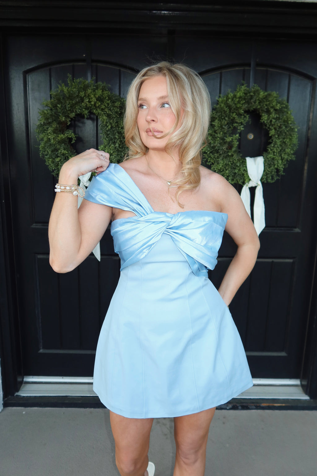 Baby Blues Twist Mini Dress