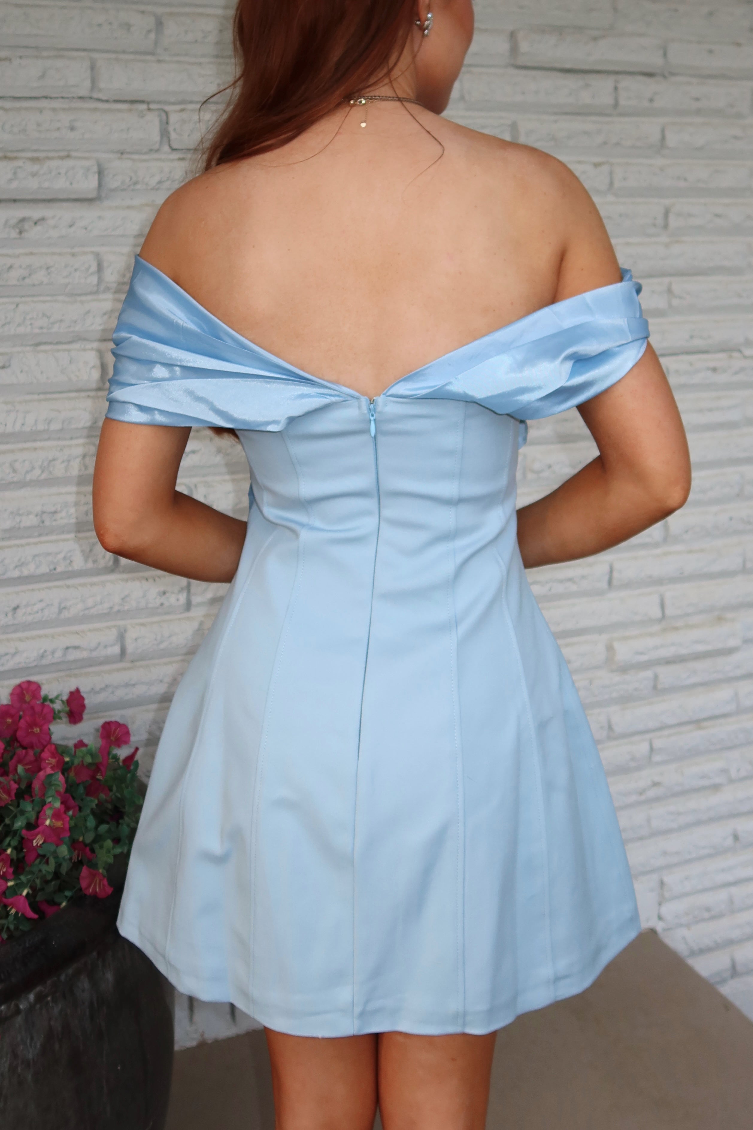 Baby Blues Twist Mini Dress