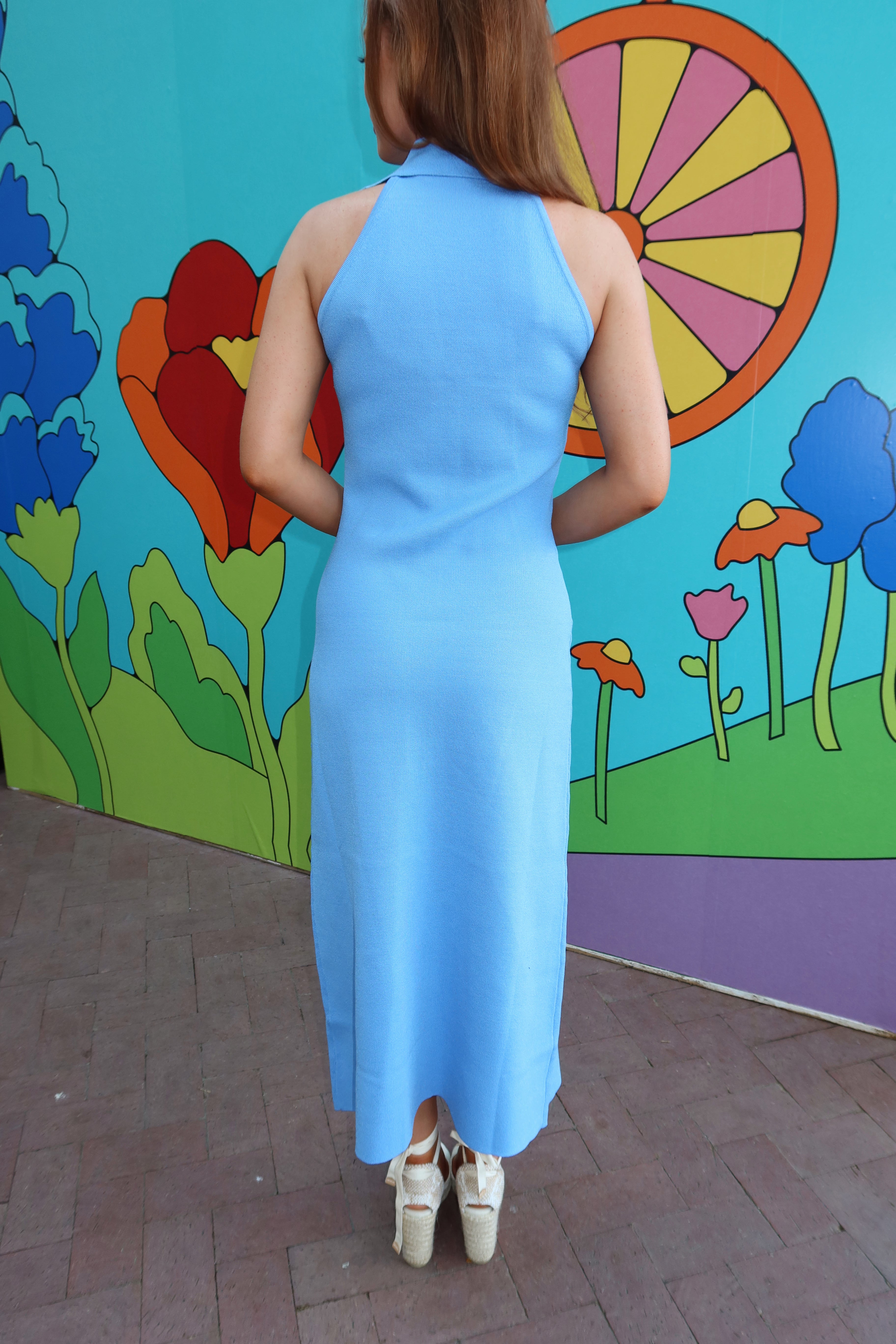 Mallory Collared Knit Midi Dress