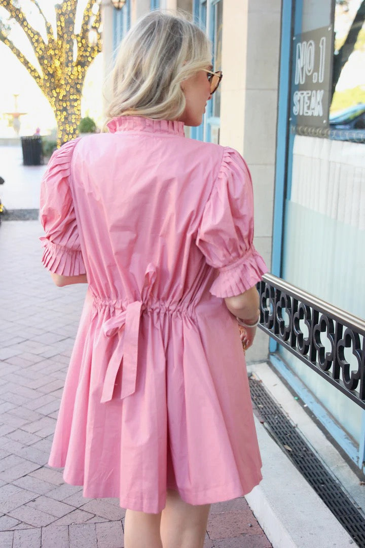 Kate Puff Sleeve Poplin Dress (RESTOCK)