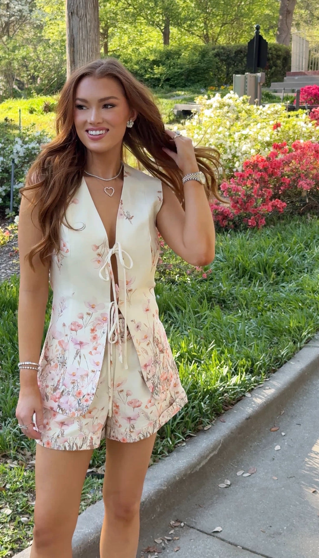 Layla Floral Tie Vest