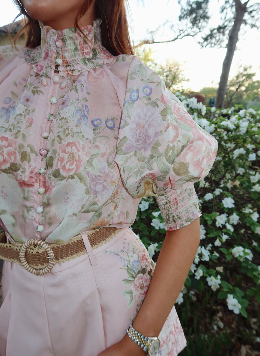 Dawn Floral Blouse & Short Set