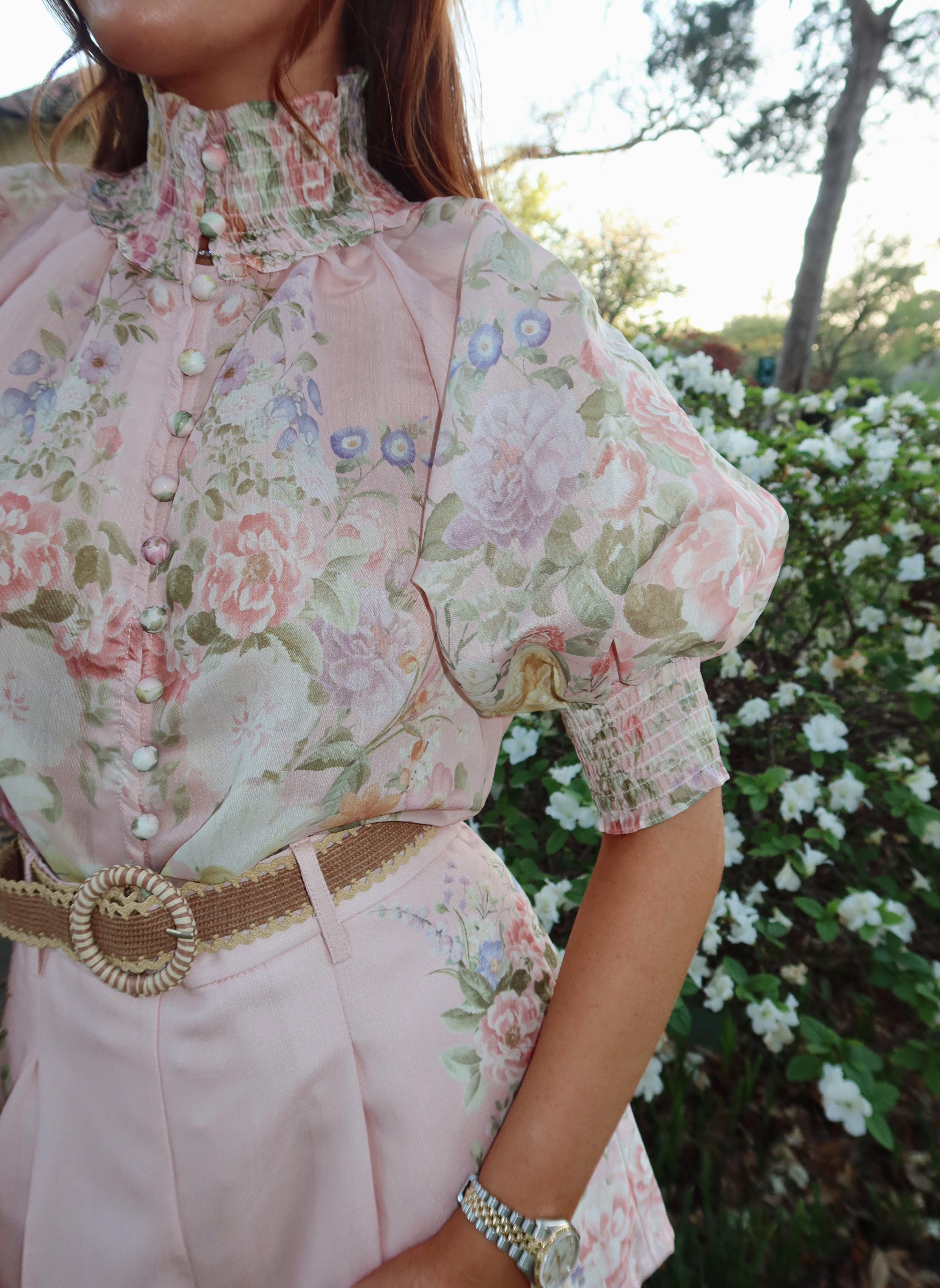 Dawn Floral Blouse & Short Set