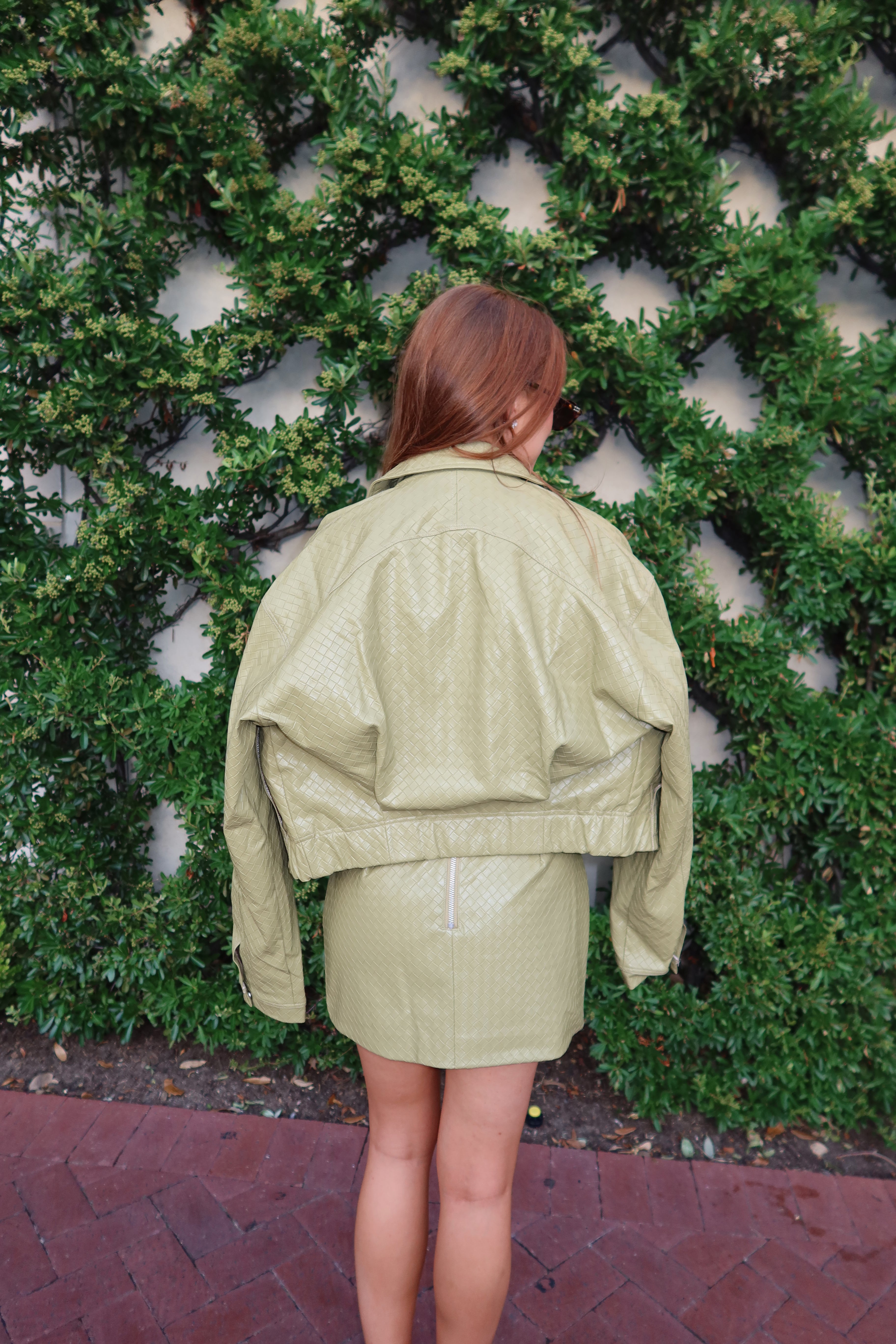 Melville Embossed Weave Bomber Jacket & Matching Skirt (THIRD RESTOCK)