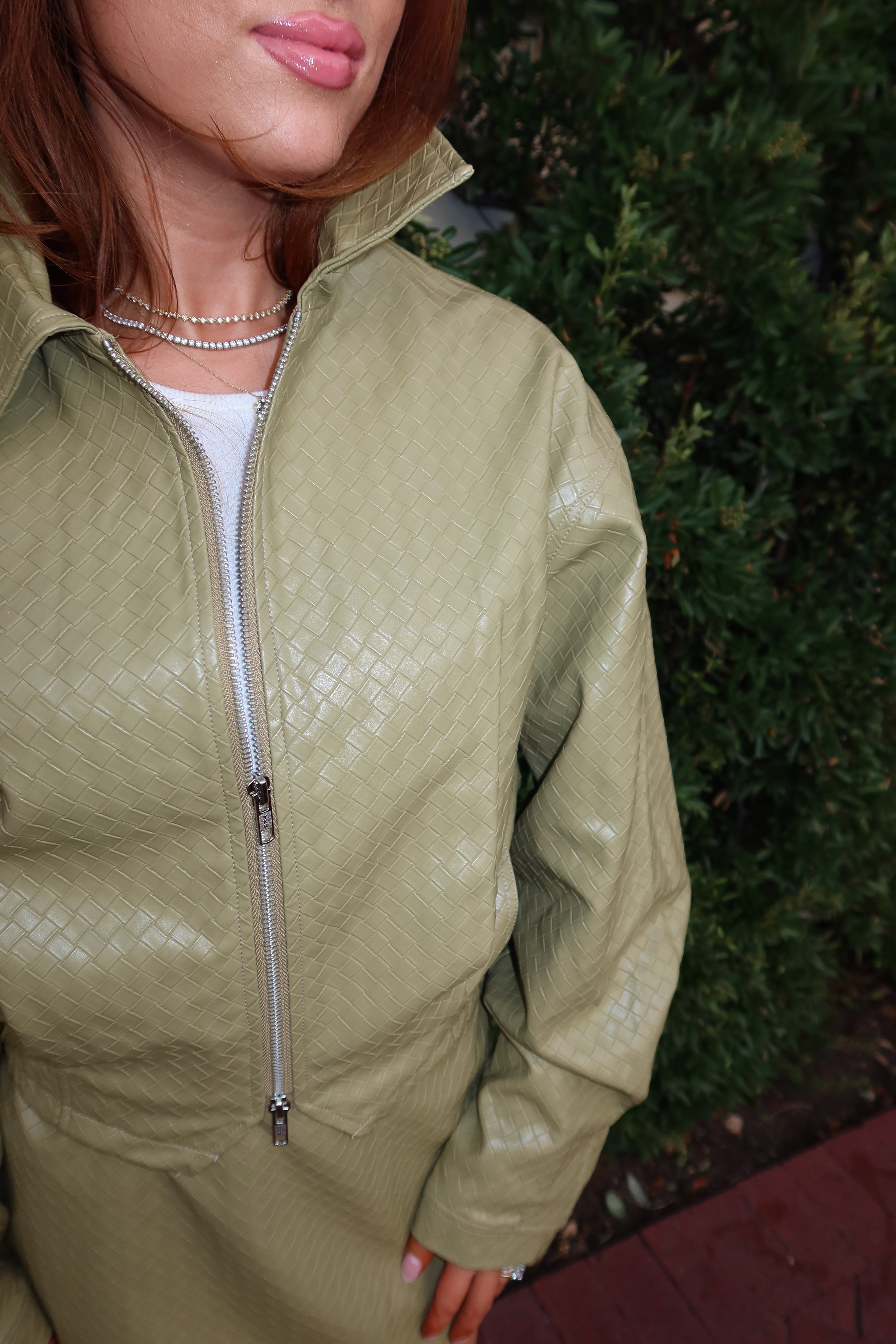 Melville Embossed Weave Bomber Jacket & Matching Skirt (THIRD RESTOCK)