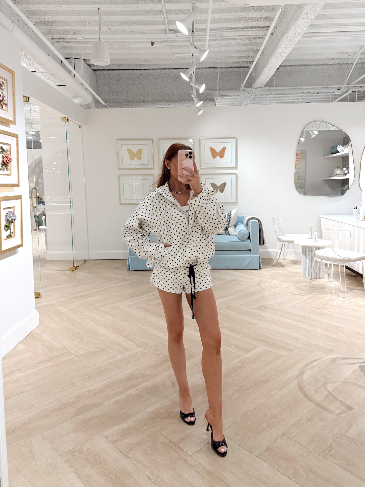 Soho Polka Dot Jacket & Shorts Set